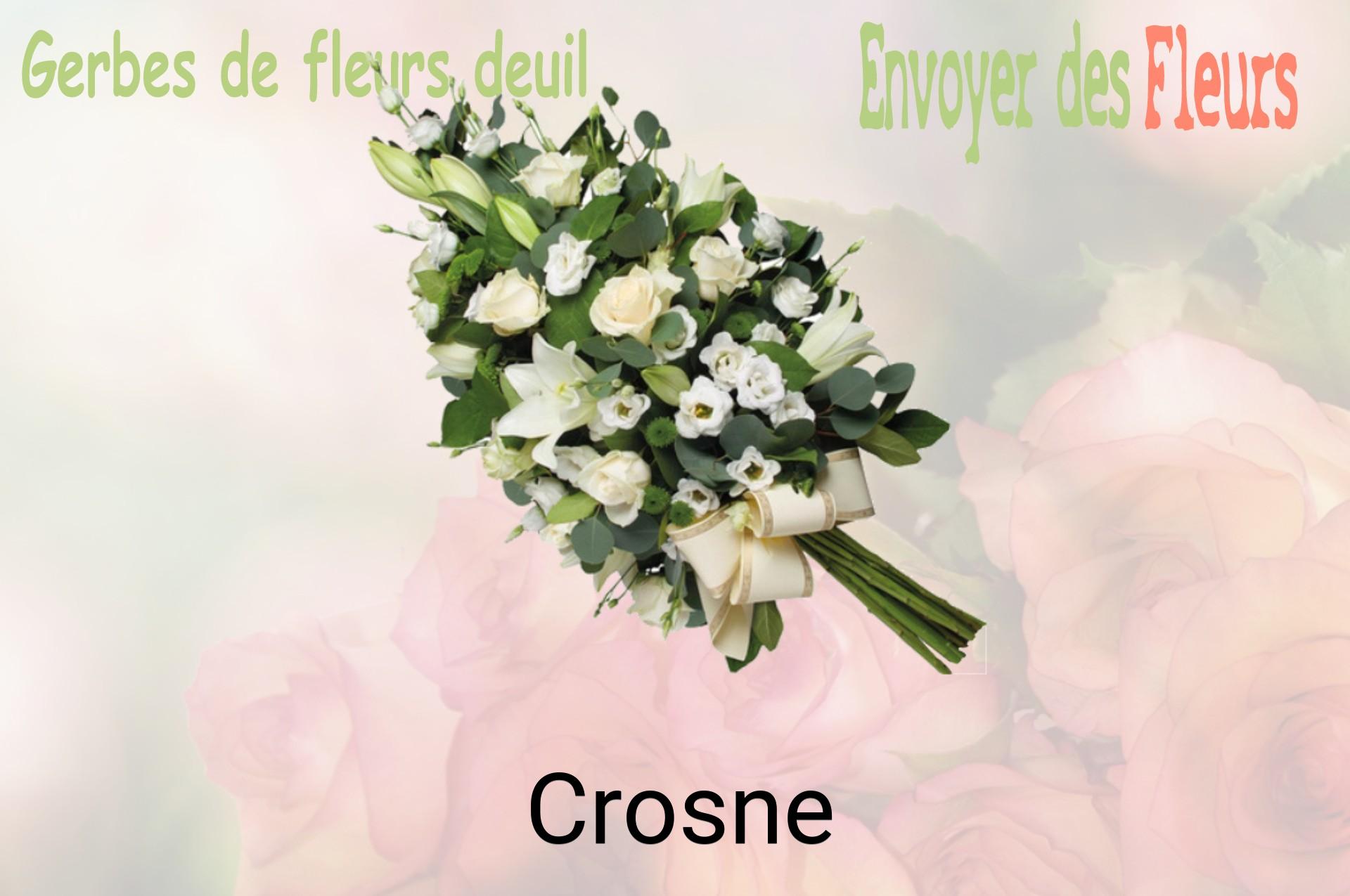Gerbe de fleurs de deuil livrée à Crosne